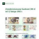 Zmodernizowany banknot o nominale 200 z wszed do obiegu