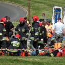 Manewry: wypadek, pojazdy w pomieniach i 150 rannych