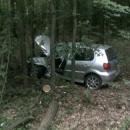 Volkswagen uderzy w drzewo