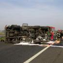 Wypadek pojazdu wojskowego na A-4