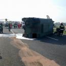 Wypadek pojazdu wojskowego na A-4