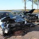 Wypadek trzech samochodw koo Dobroszowa