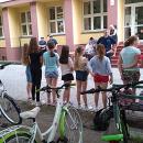 redzcy policjanci egzaminowali przyszych rowerzystw 
