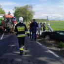 Traktor zdemolowany przez fiata